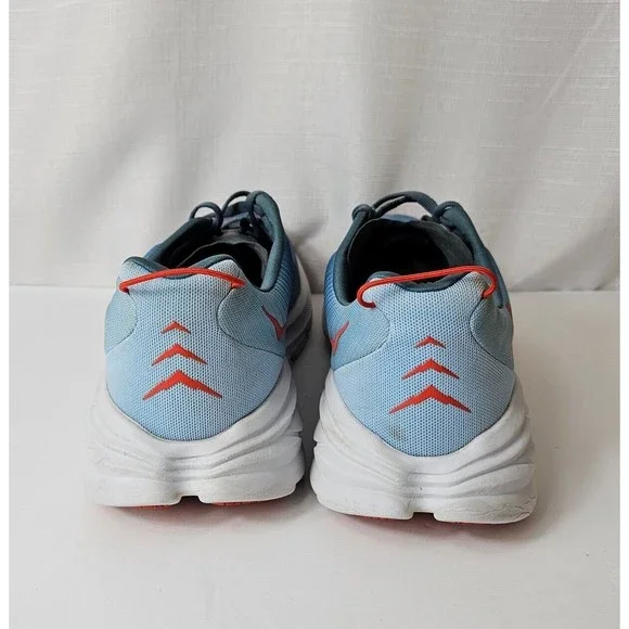 HOKA One One Rincon 3 Trail Shoe Mens 10 D, Blue Orange White Sneaker Walking - Picture 10 of 14